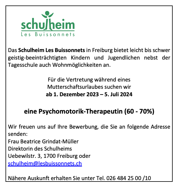 Offene Stellen Schulheim Freiburg